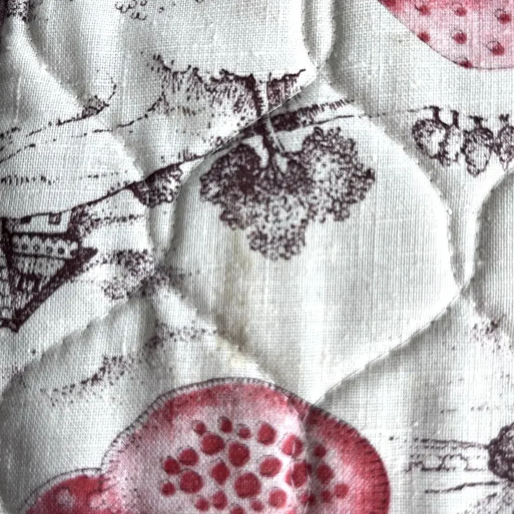 Set of 4 VTG 60s 70s Mushrooms Floral Toile Toaster Cover 2 Placemats 1 Hot Pad